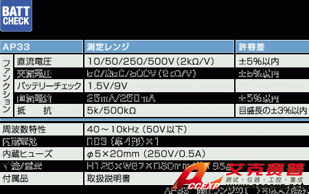 AP33指針式萬用表|日本三和Sanwa模擬式萬用表AP-33 AP33指針式萬用表|日本三和Sanwa模擬式萬用表AP-33