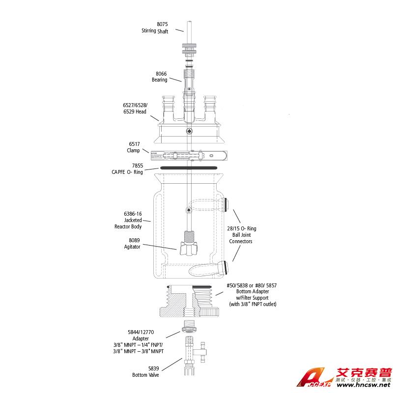 JULABO優萊博 2000ml 夾套過濾釜，CRS6386-55